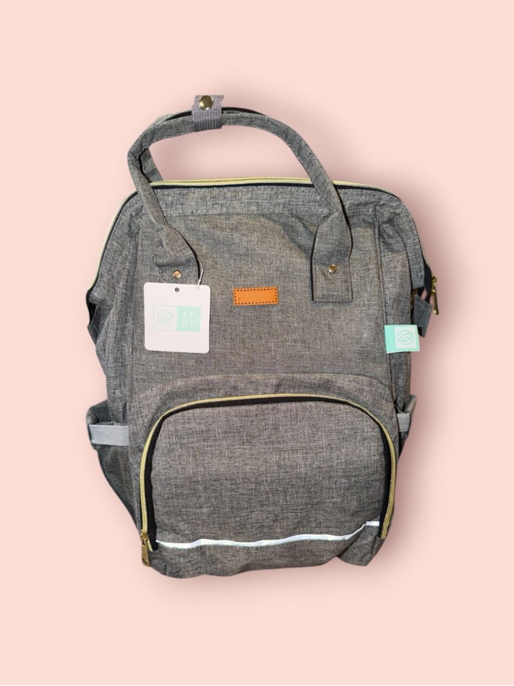 NWT Gray Convertible Baby Bag Backpack